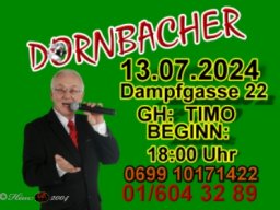 Der Dornbacher im Gasthaus Timo am 13. Juli 2024